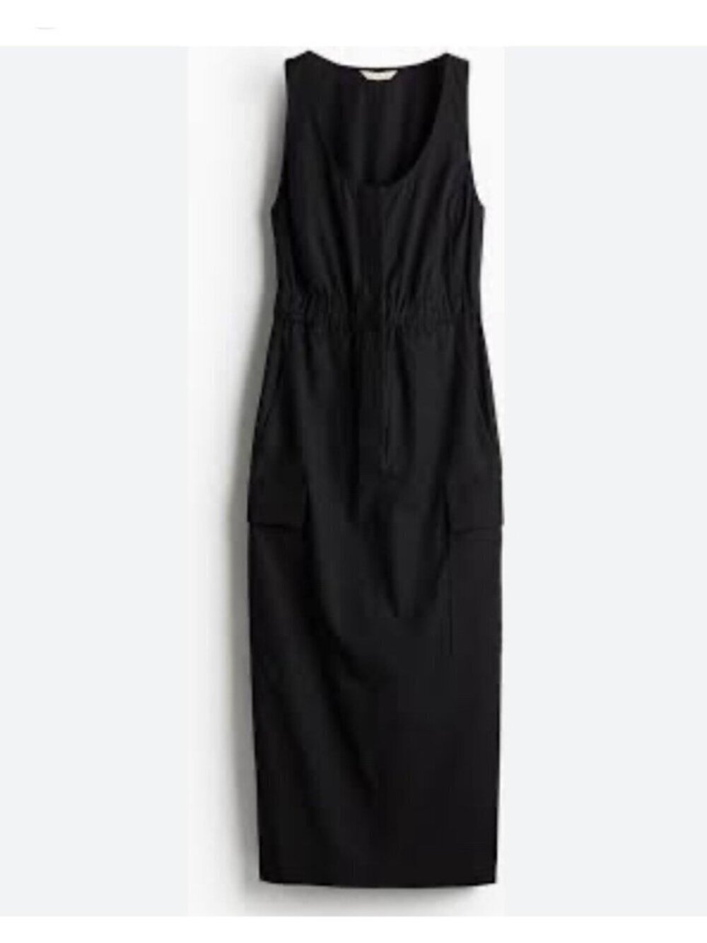 H&M Black Long Cargo Maxi Dress Sleeveless 90s Style Sz Large